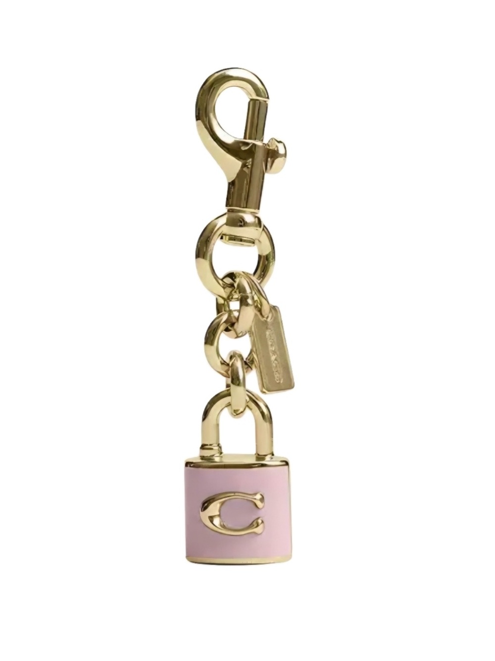 SOLD!!! Coach Pink and Gold Padlock Key Charm by Coach new